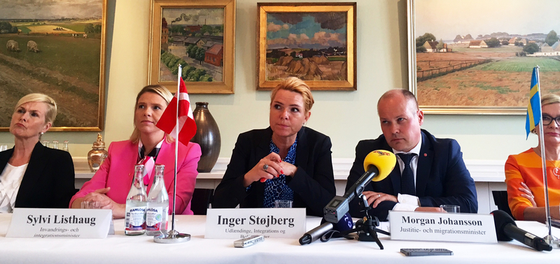 De nordiska migrationsministrarna i Lund, september 2016