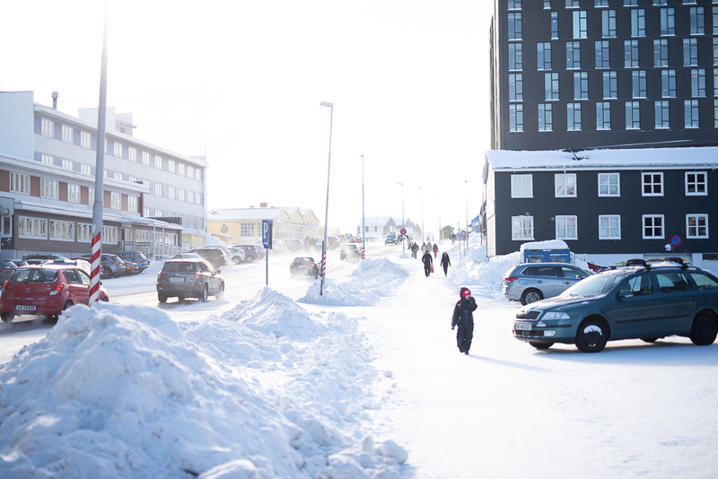 Foto: Barn, Vinter, Nuuk centrum