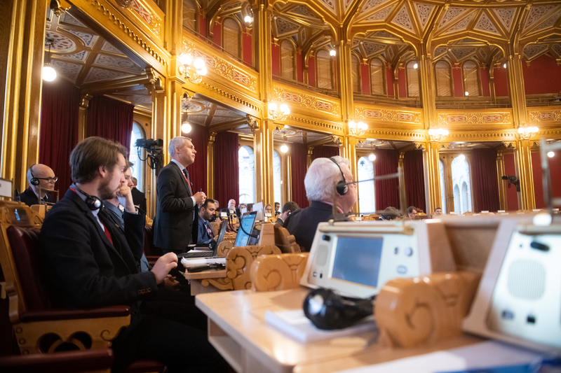 Kjell-Arne Ottosson taler i Plenum i Stortinget ved Nordisk Råds Session 2018
