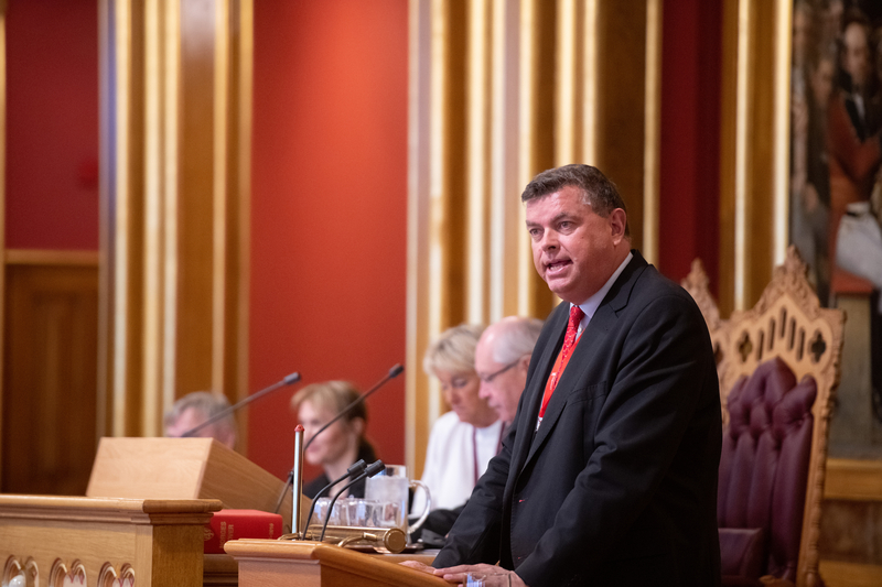 Mogens Jensen taler i Stortinget ved Nordisk Råds Session 2018
