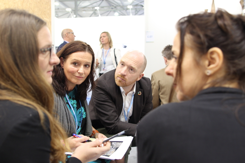 Diskusjon på den nordiske paviljongen på klimaforhandlingene i Bonn - COP23 - i Tyskland i 2017. 