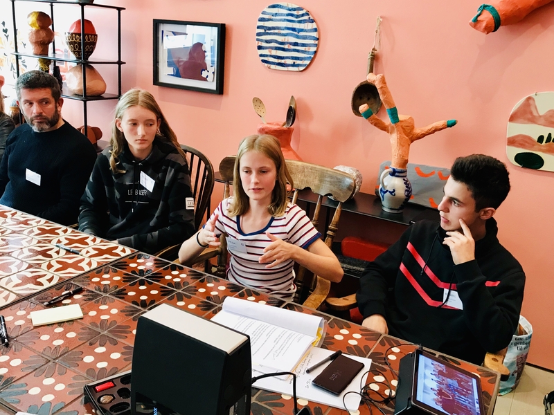 Elever fra Aalykkeskolen i Kolding, Danmark, presenterte sitt prosjekt Nordic CRAFT – How to Create Really Advanced Future Thinkers in Nordic schools?