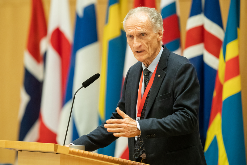 Bertel Haarder talar i Plenisalen til Nordiska rådets session 2019