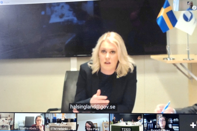 Sveriges sundhedsminister i digital dialog med ministerkollegaer i Norden.