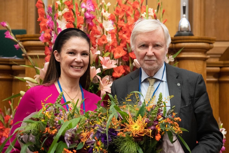 Lulu Ranne & Erkki Tuomioja på Nordiska rådets session 2021