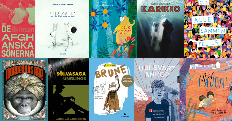 Pärmbilder för de böcker som vunnit Nordiska rådets barn- och ungdomslitteraturpris 2013-2022
