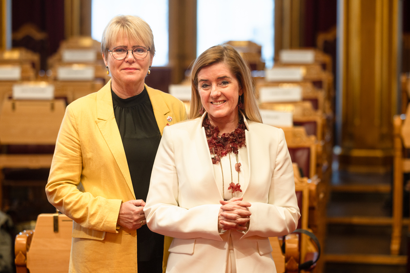 Oddný G. Harðardóttir, vicepresident för Nordiska rådet 2024 och Bryndís Haraldsdóttir, president för Nordiska rådet 2024.