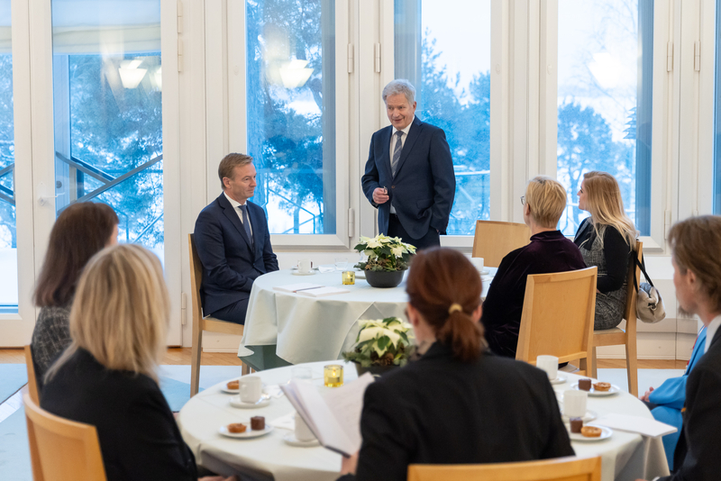 Nordiska rådets presidium på besök hos Finlands president Sauli Niinistö