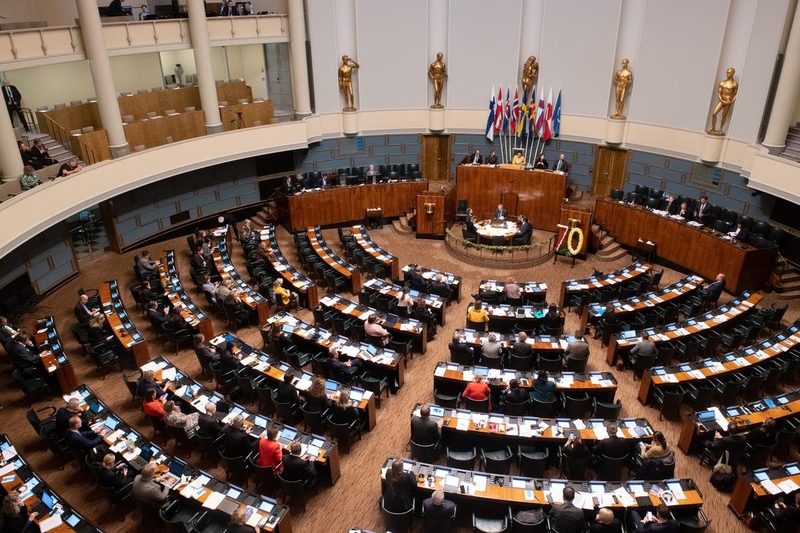 Nordic Council Session 2022 in Helsinki. Plenary in Finnish Parliment