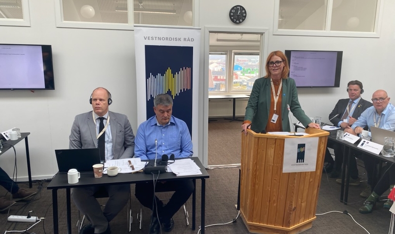 Heléne Björklund i møtet med Vestnordisk Råd