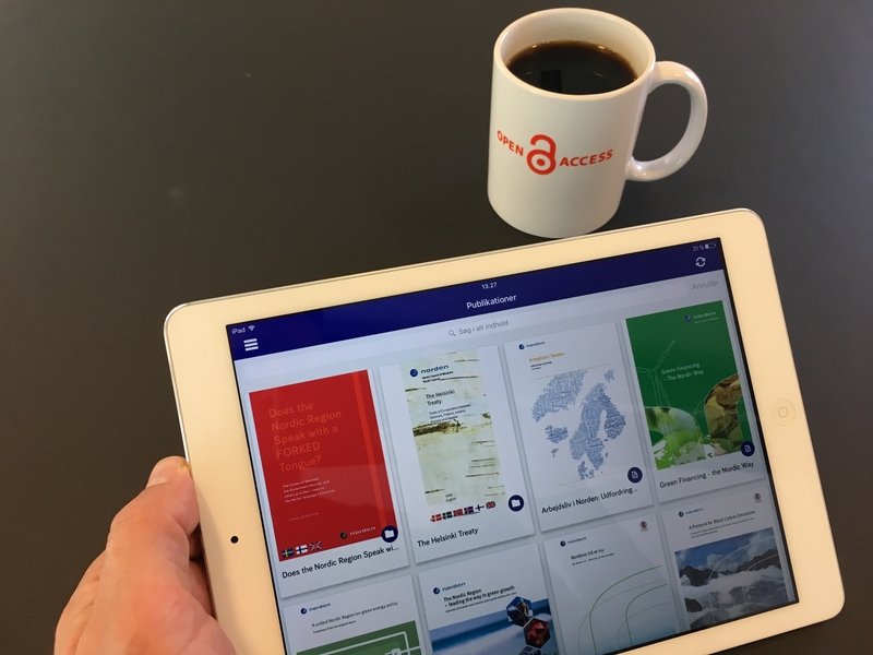 NordPub app på iPad