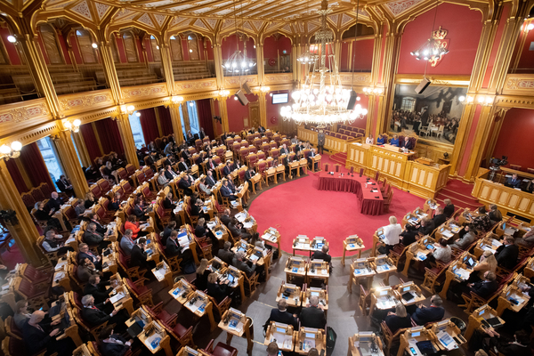 Plenum i Stortinget set oppefra, Nordisk Råds Session 2018