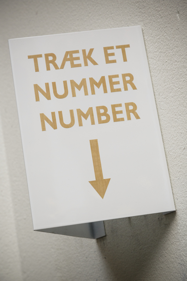 Nummermaskine på bibliotek