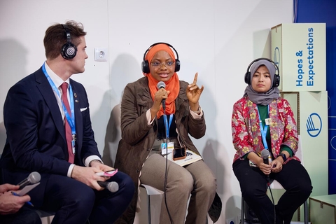 COP29: Seruni Salsabila, Aminat Adebayo and Antti Regelin