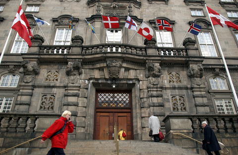 Nordiska flaggor på Christiansborg