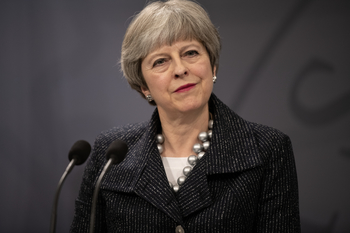 Theresa May gästar Nordiska rådets session 2018.