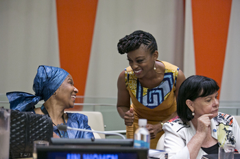 Femi Oke, moderator at CSW