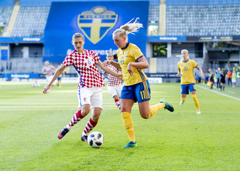VM-kvalmatch mellan Sverige och Kroatien på Gamla Ullevi i 2018