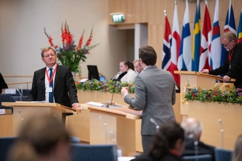 Jorodd Asphjell, Norge, i debatt vid Nordiska rådets session i Stockholm 2019