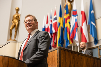 Jorodd Asphjell, President of The Nordic Council 2023, speaking