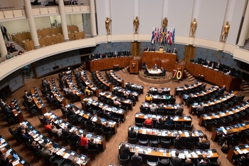 Nordic Council Session 2022 in Helsinki. Plenary in Finnish Parliment