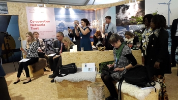  Participants at our morning talk at the Nordic pavilion at COP22, UN Climate negotiations in Marrakech 2016