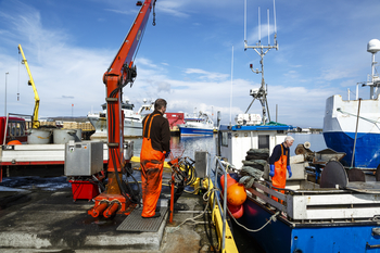 Fiskerbåd ved Grindavik på Island