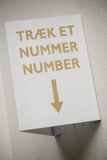 Nummermaskine på bibliotek