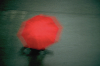 Rød paraply