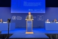 Jorodd Asphjell talar på Europarådets konferens för talmän i Dublin 2023